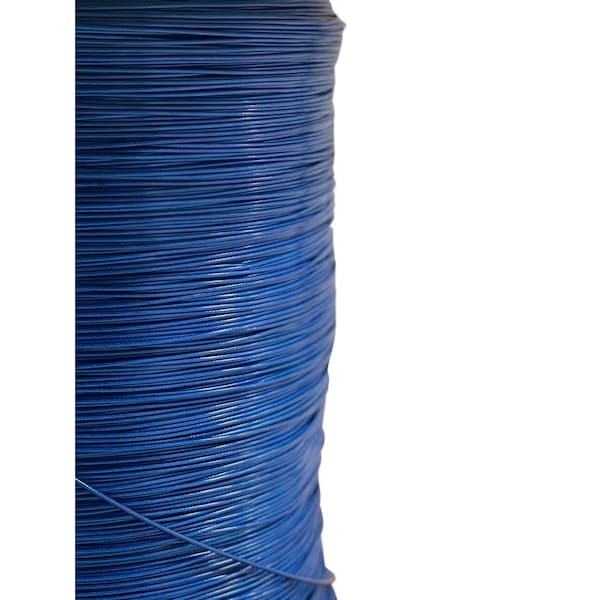 Laureola Industries 1/16" to 3/32" PVC Coated Blue Color Galvanized Cable 7x7 Strand Aircraft Cable Wire Rope, 50 ft ZAG116332-77-GPBT-50 - main